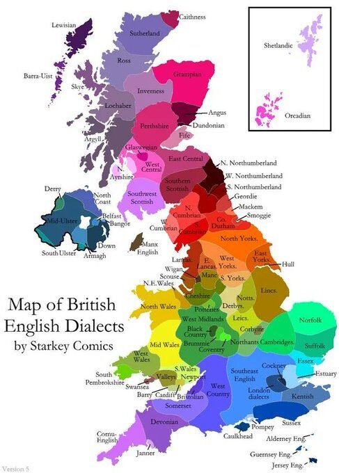 Map of British English Dialects