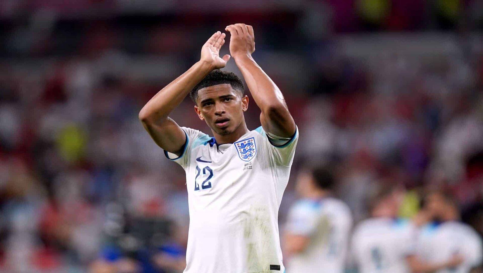 Jude Bellingham in action for England